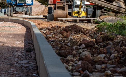 Recycle construction waste to use as landscape features