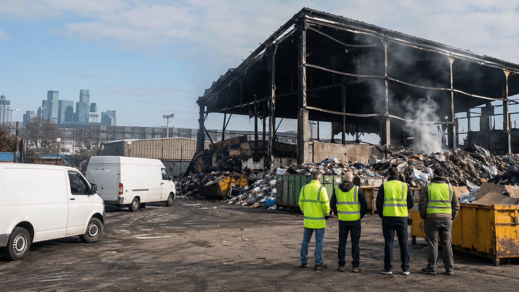Aftermath of the SE16 Recycling Centre Fire